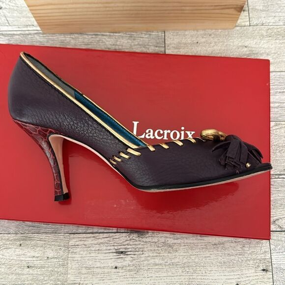 Christian Lacroix Peep Toe Heels Size 36 (US 6) - Picture 9 of 17